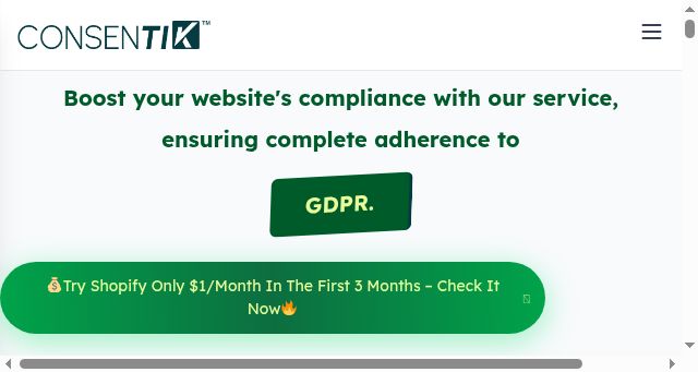 Screenshot of consentik.com