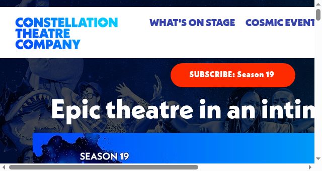 Screenshot of constellationtheatre.org