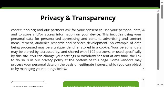 Screenshot of constitution.org
