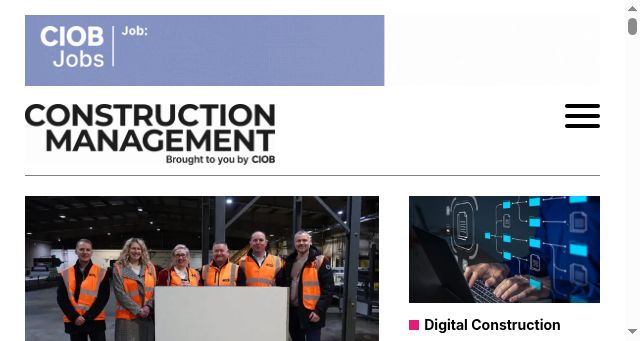 Screenshot of constructionmanagement.co.uk