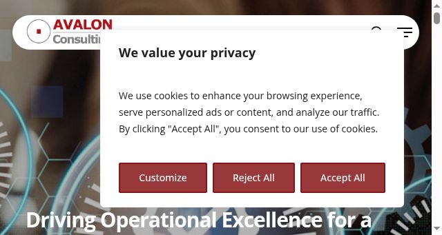 Screenshot of consultavalon.com