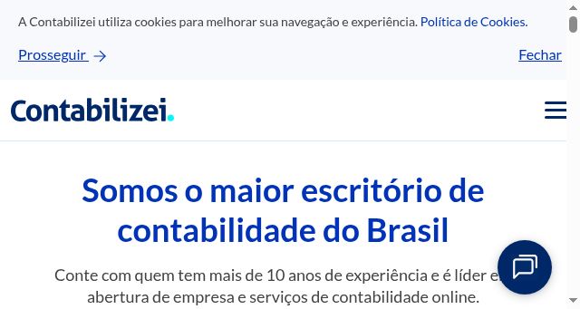 Screenshot of contabilizei.com.br