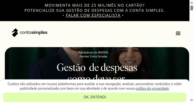 Screenshot of contasimples.com