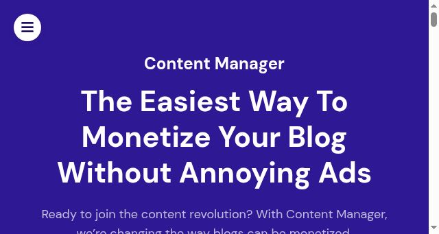 Screenshot of contentmanager.io