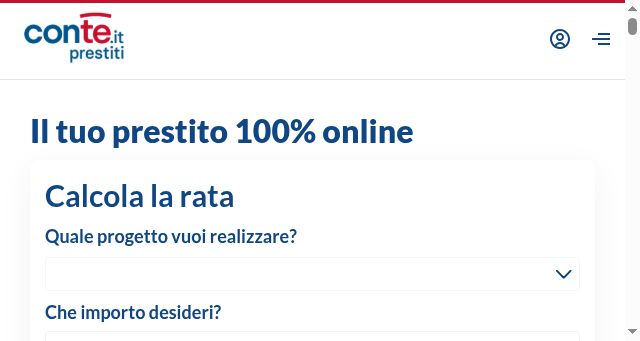 Screenshot of conteprestiti.it