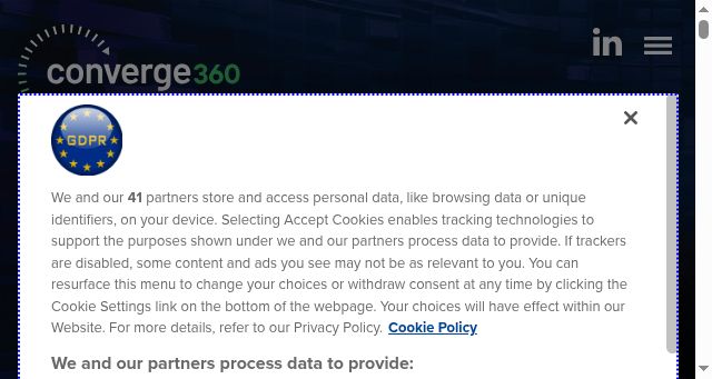 Screenshot of converge360.com