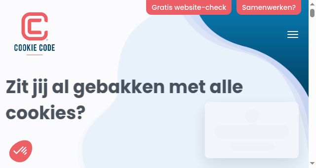 Screenshot of cookiecode.nl