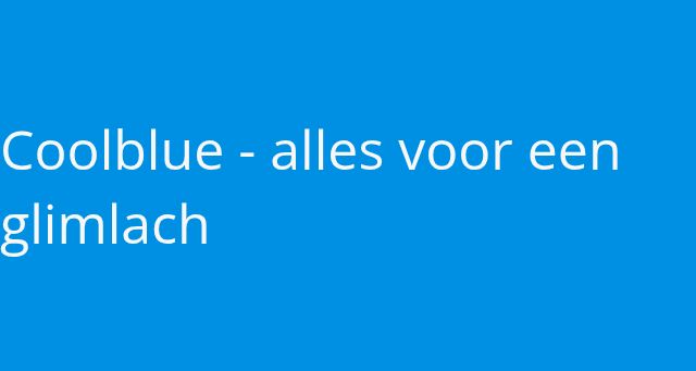 Screenshot of coolblue.nl