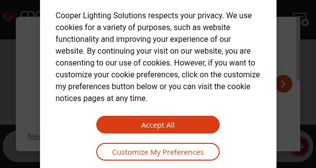 Screenshot of cooperlighting.ai