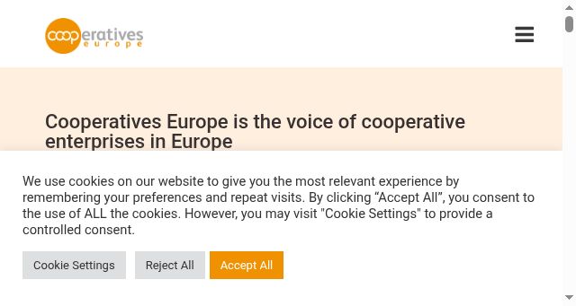 Screenshot of coopseurope.coop