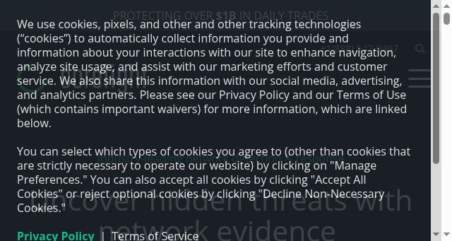 Screenshot of corelight.com