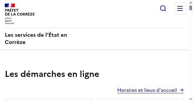 Screenshot of correze.gouv.fr