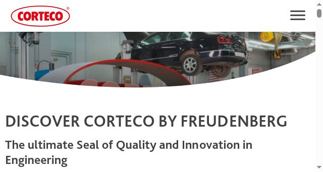 Screenshot of corteco.com