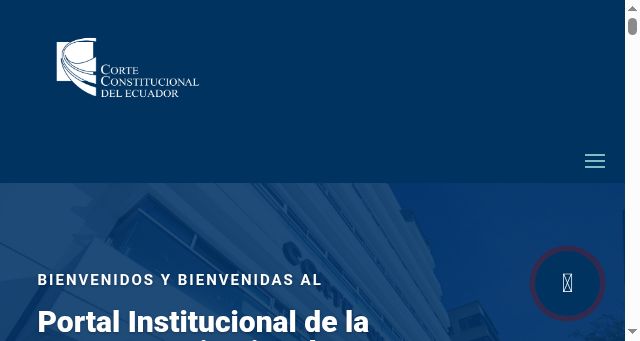 Screenshot of corteconstitucional.gob.ec