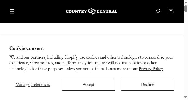Screenshot of countrycentralshop.com