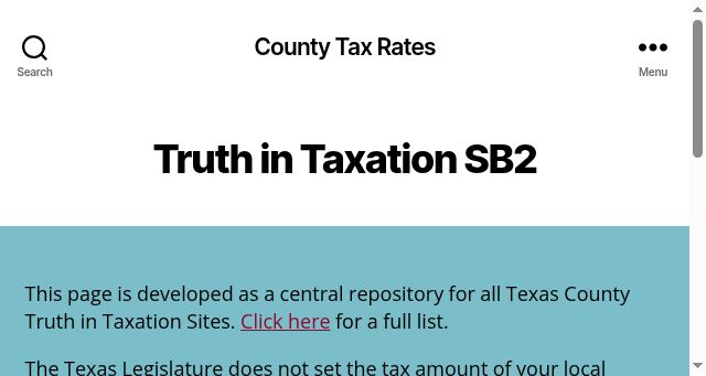 Screenshot of countytaxrates.com