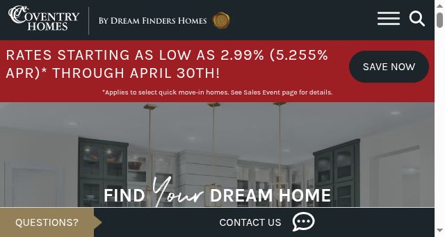 Screenshot of coventryhomes.com