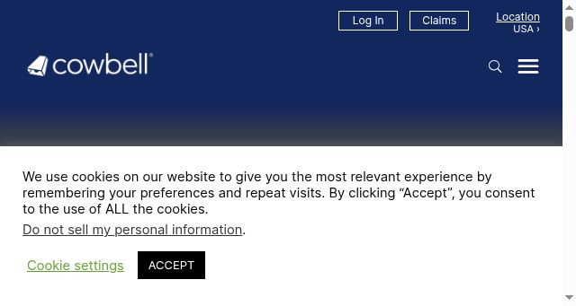 Screenshot of cowbell.insure