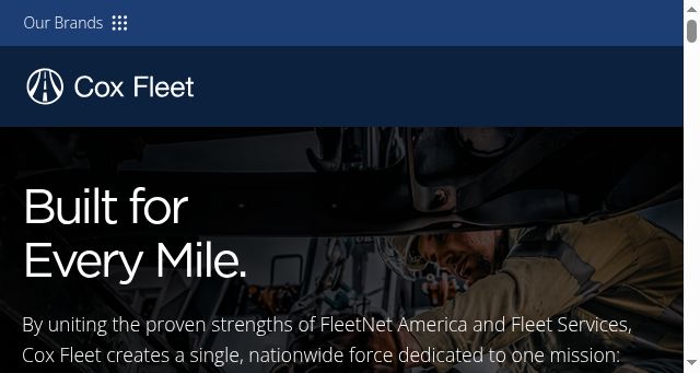 Screenshot of coxfleetsolutions.com