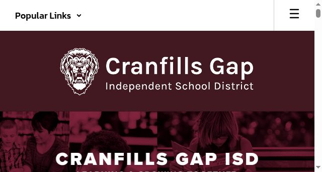 Screenshot of cranfillsgapisd.net