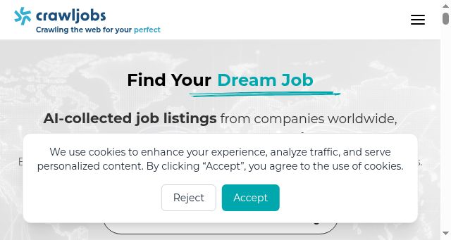 Screenshot of crawljobs.com