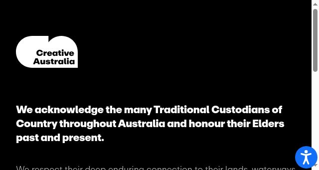 Screenshot of creative.gov.au