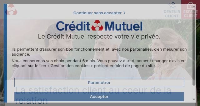 Screenshot of creditmutuel.fr