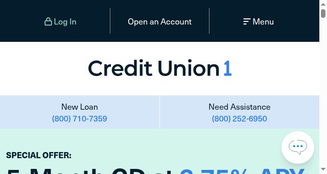 Screenshot of creditunion1.org