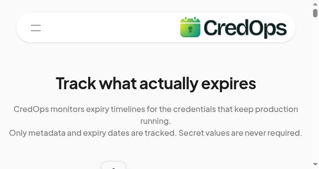Screenshot of credops.io