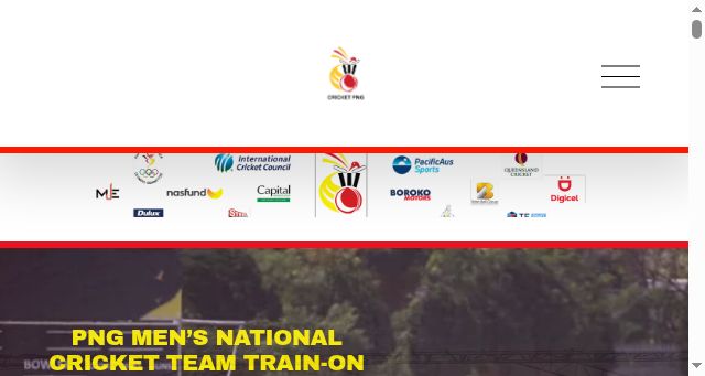 Screenshot of cricketpng.org.pg