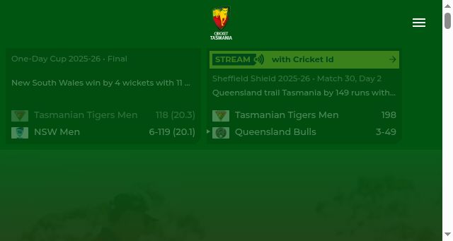 Screenshot of crickettas.com.au