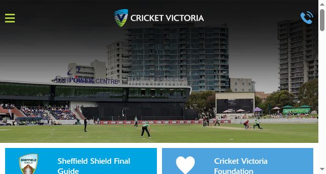 Screenshot of cricketvictoria.com.au