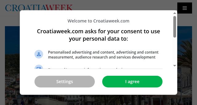 Screenshot of croatiaweek.com