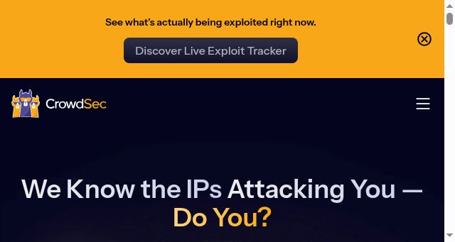 Screenshot of crowdsec.net