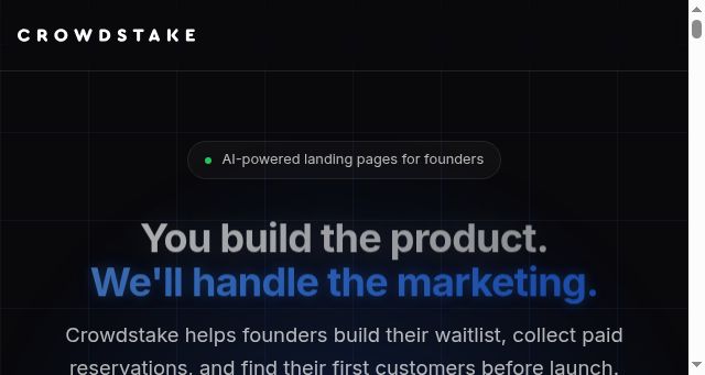 Screenshot of crowdstake.com