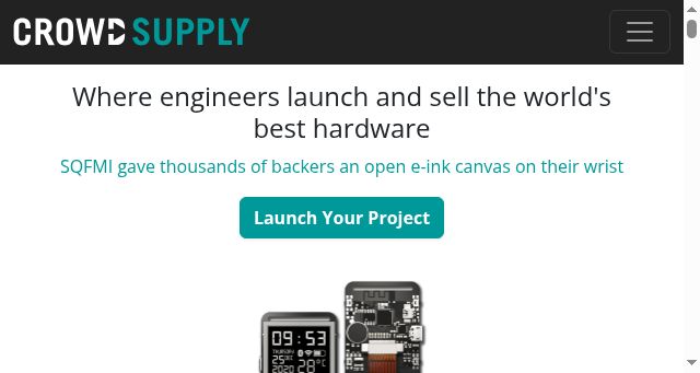 Screenshot of crowdsupply.com