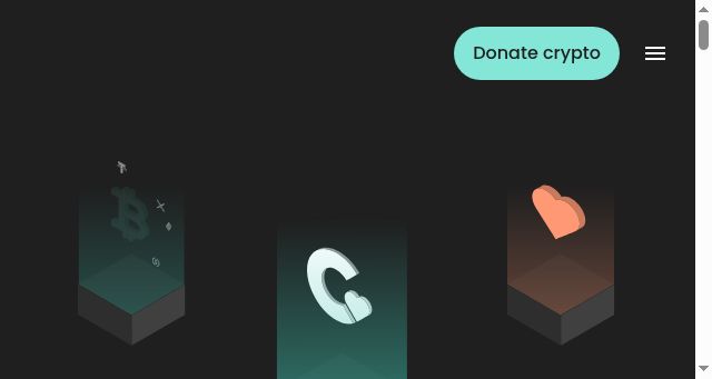 Screenshot of cryptoforcharity.io