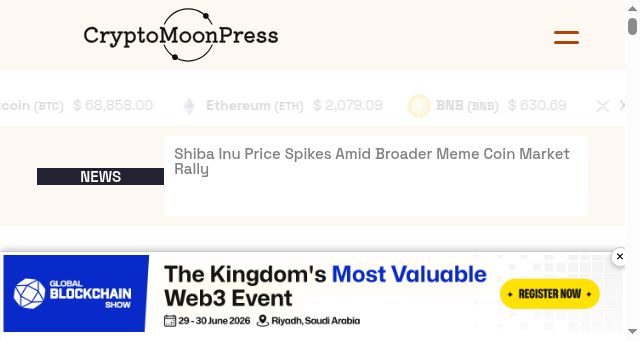 Screenshot of cryptomoonpress.com