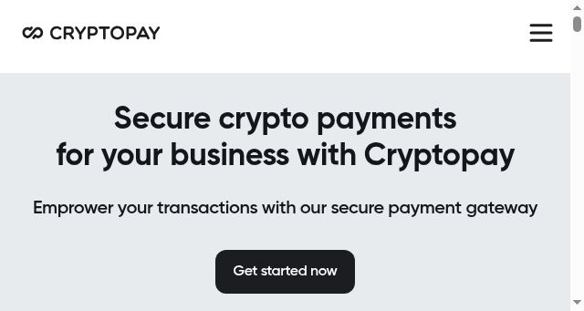 Screenshot of cryptopay.me