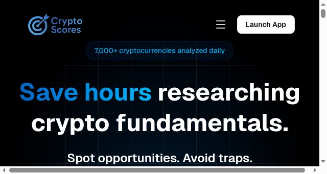 Screenshot of cryptoscores.com