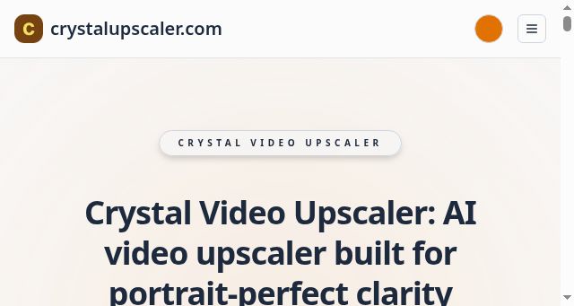 Screenshot of crystalupscaler.com