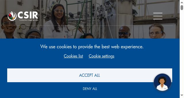 Screenshot of csir.co.za