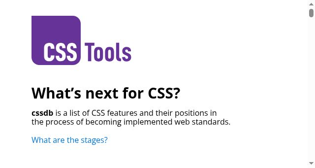 Screenshot of cssdb.org