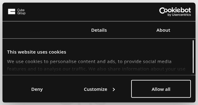 Screenshot of cubegroup.com
