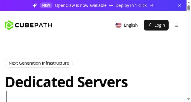 Screenshot of cubepath.com