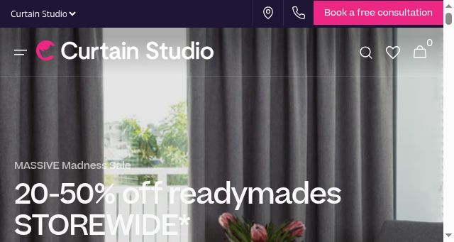 Screenshot of curtainstudio.co.nz