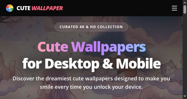 Screenshot of cutewallpaper.site
