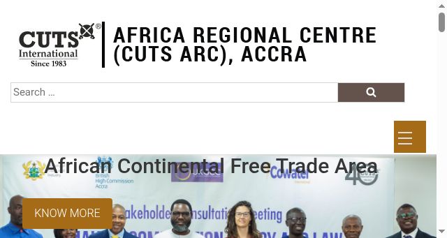 Screenshot of cuts-accra.org