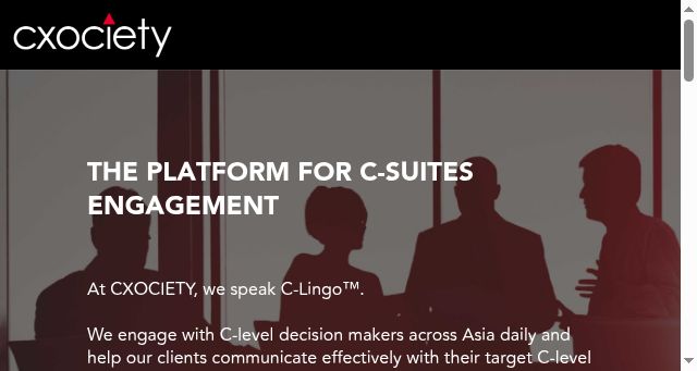 Screenshot of cxociety.com
