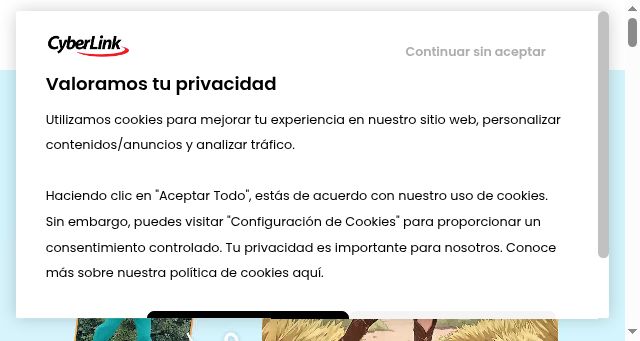 Screenshot of cyberlink.com